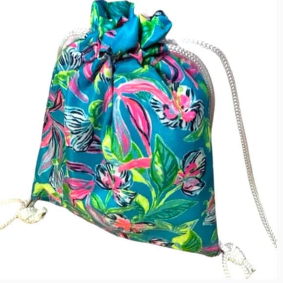 Lilly Pulitzer resistance bands set of 3 in turquoise keep on beleafing bag NWT - Picture 2 of 6